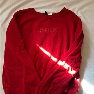 H&M Red Crew Neck Sweater